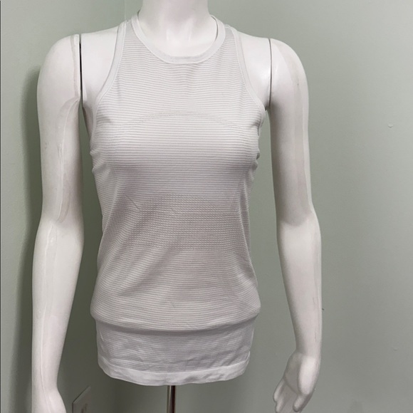 Lululemon High-Neck Swiftly Tech Tank White Size 4 - Picture 4 of 7